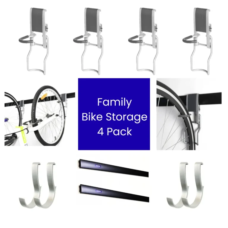 Vertical Bike Hook Pack for 4 bikes